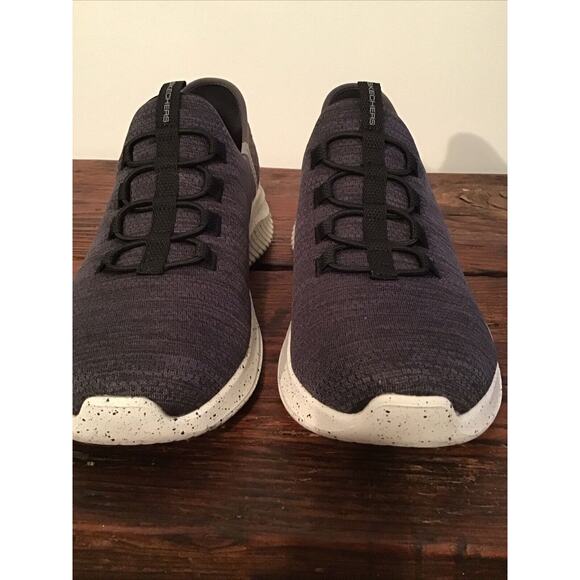 Skechers Ultra Flex 3.0 Men’s 8 EE Hands Free Slip Ins Black Gray - Picture 2 of 5